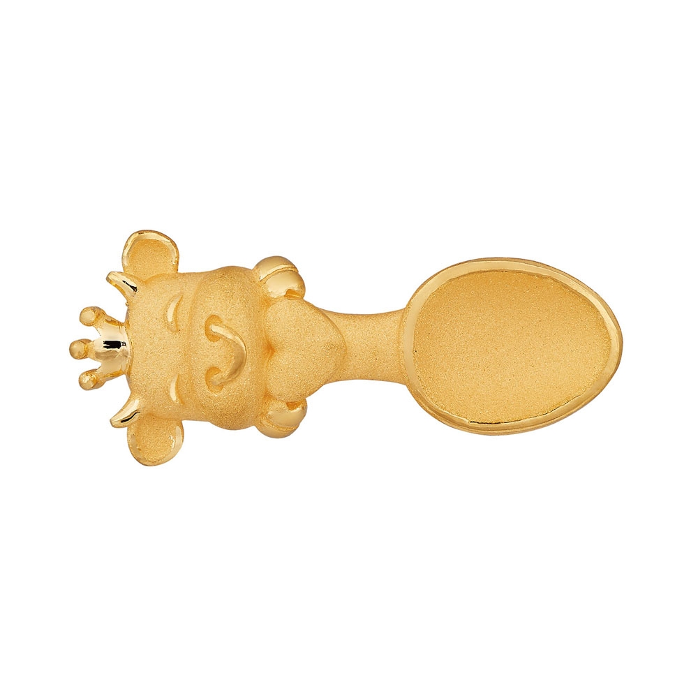 순금 소 스푼 돌반지 3.75g